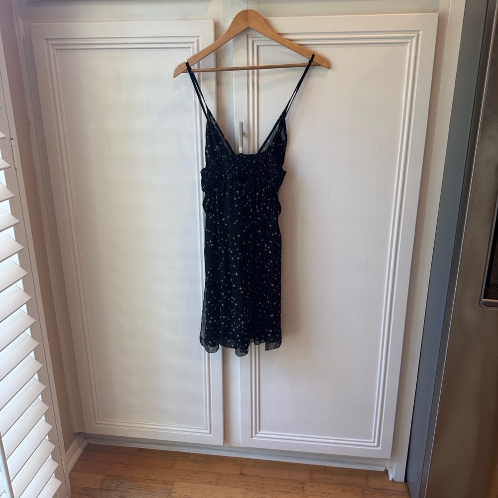 Indah Black Dress with White Stars